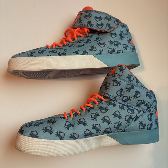 Nike KD Kevin Durant Vulc Blue Crabs Mid/High Top Basketball Shoes Size 6 Youth - Picture 8 of 11